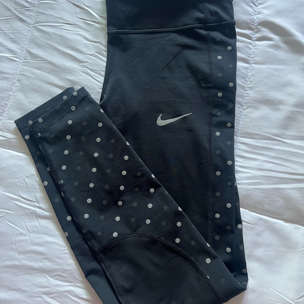Nike Black and White Polka Dot Leggings